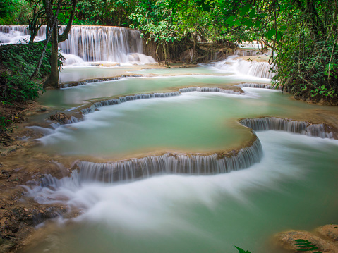 Kuang Si Waterfalls at Luang Prabang.