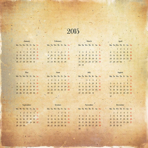 istock Calendar 2015 in the retro style, vintage background 507399453