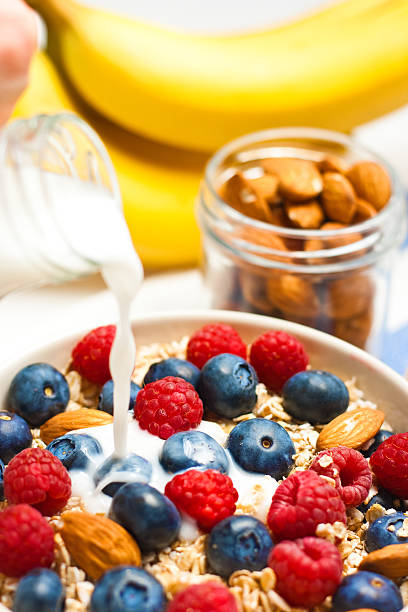 istock Muesli breakfast with berries and almonds 507400272