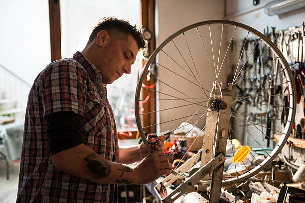 istock Bike Mechanic At Work 507400417