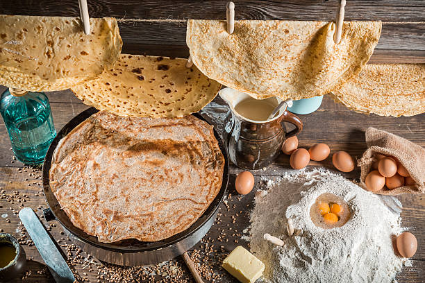 istock Homemade pancakes country production 507401331
