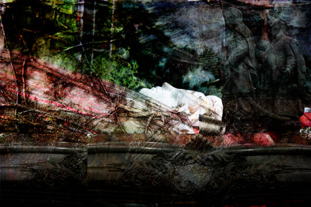istock The dark image, the background, the imposition of abstract textu 507401345