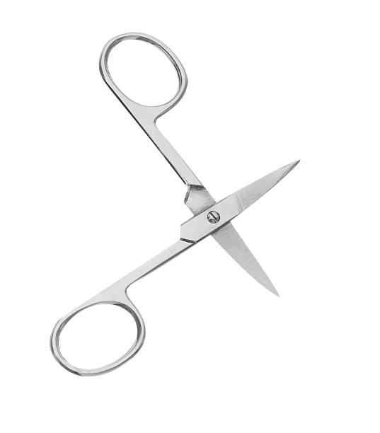 istock Nail scissors wide open isolated on white background 507401359
