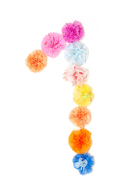 istock “1” Number alphabet flowers made from paper craftwork 507401438