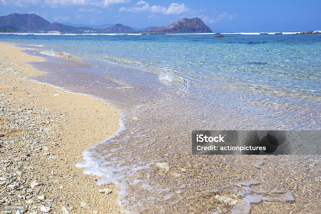 Tropical paradise idyllic beach. Tropical paradise idyllic beach and clean ocean water. Beach Stock Photo