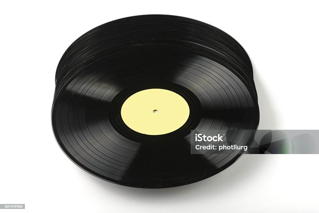 Vinyl discs on white background Vinyl discs isolated on a white background Analog Stock Photo