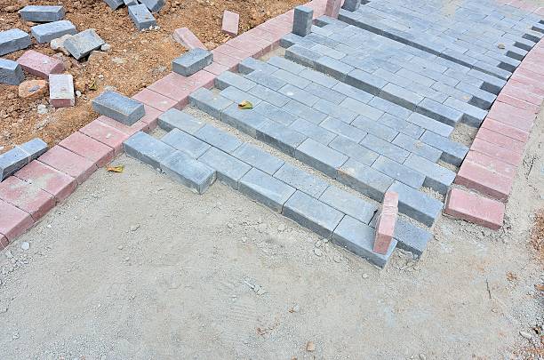 istock Concrete brick for the sidewalk pavement 507421174