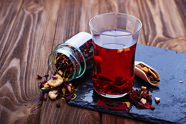 istock Hibiscus tea with dried fruit 507421612