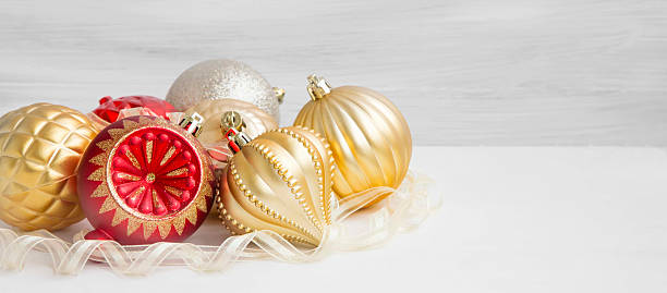 istock Festive Christmas Globes with Ribbon 507426316
