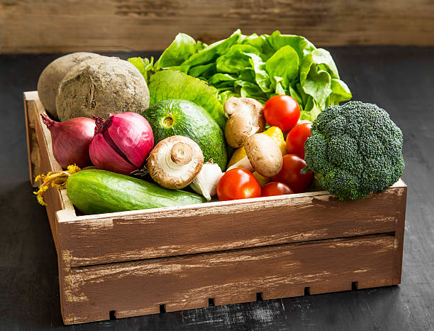 istock Bio vegetables with radish,salad,mushrooms,broccoli,tomatoes in 507427268