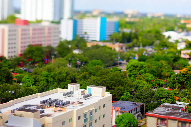 istock Rooftop air conditioning units ac stock image 507428099