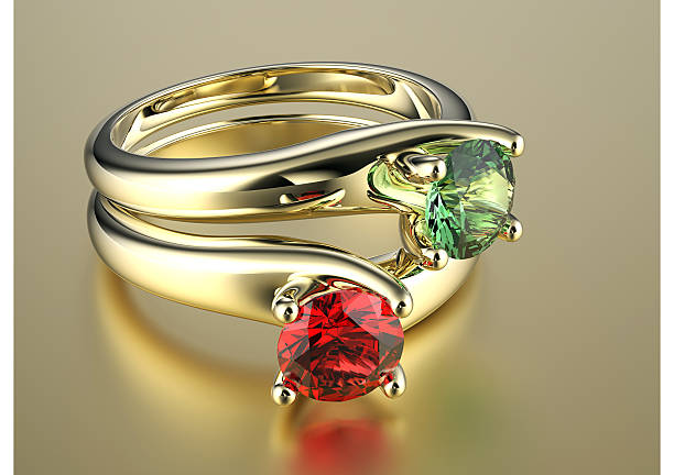 istock Golden Ring with Diamond. Jewelry background 507428691