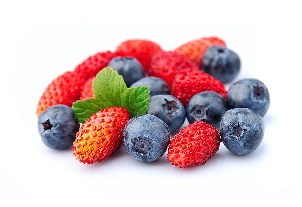 istock Wild strawberries with blueberries close up 507429407