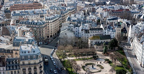 istock Panoramic aerial view of Paris 507429905
