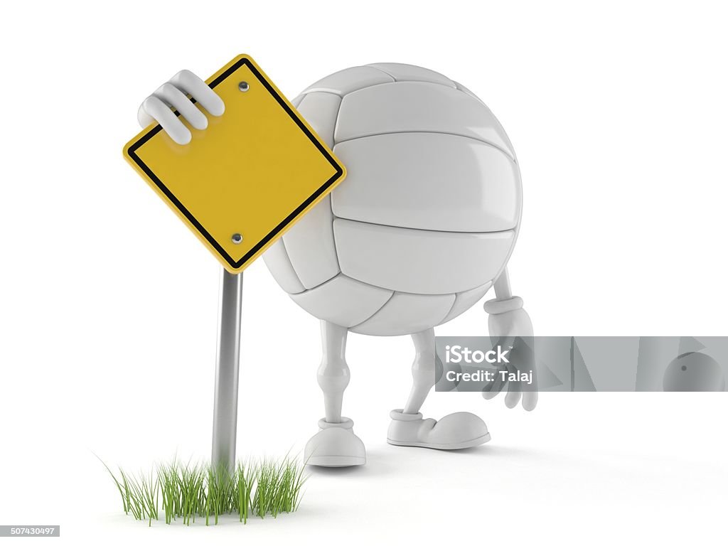 Volleyball Volleyball character isolated on white background Blank Stock Photo