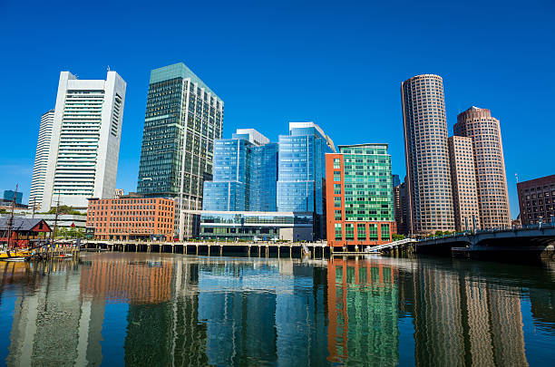 istock Boston waterfront with skyscrapers and bridge 507430695