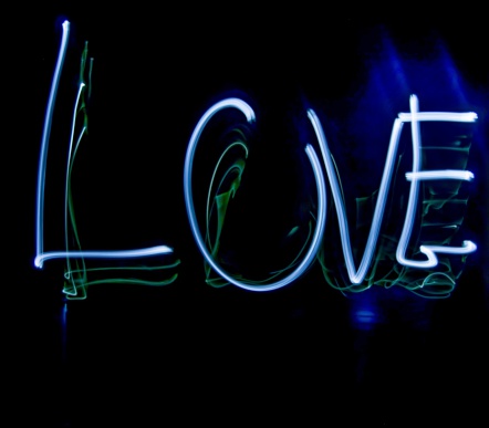 Light Painting Love Stock Photo - Download Image Now - Abstract, Blue,  Connection - iStock