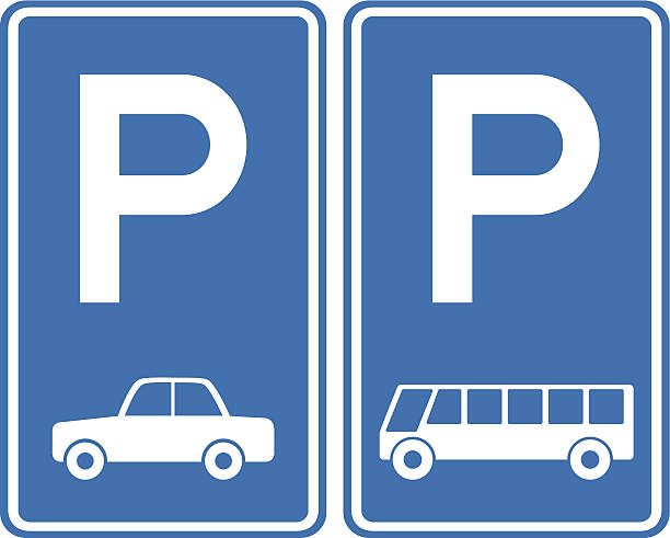 istock Park area sign for Cars and Bus 507432777