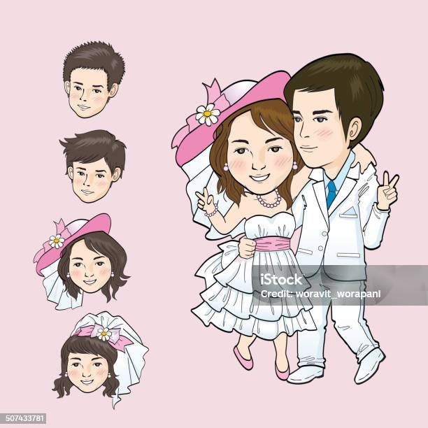 Wedding Cartoon Stock Illustration - Download Image Now - Adult, Adults Only, Beautiful People