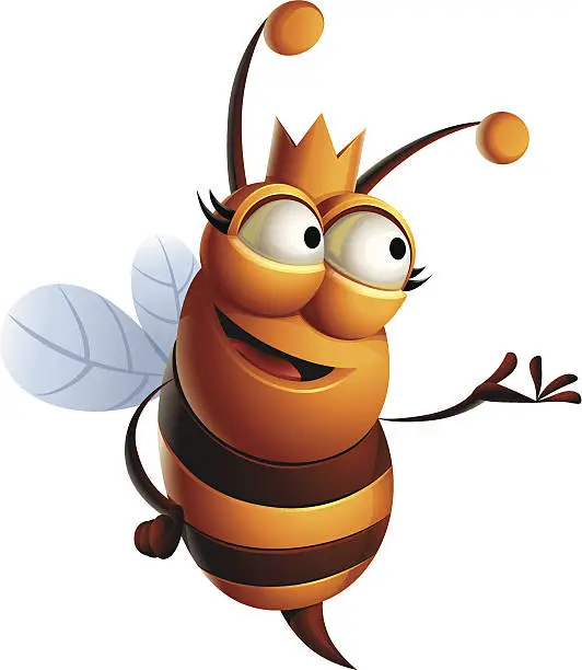Vector illustration of Queen Bee: Presenting