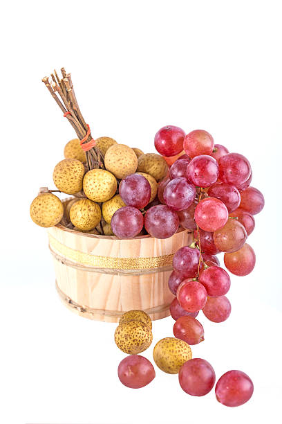 istock longans and red grapes in a rustic wooden bucket 507434387