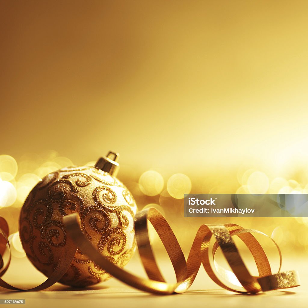 Sfondo di Natale dorato - Foto stock royalty-free di Natale