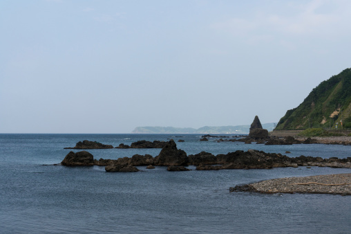 Shakotan coastal line in summer. Taken in Shakotan, Japan.