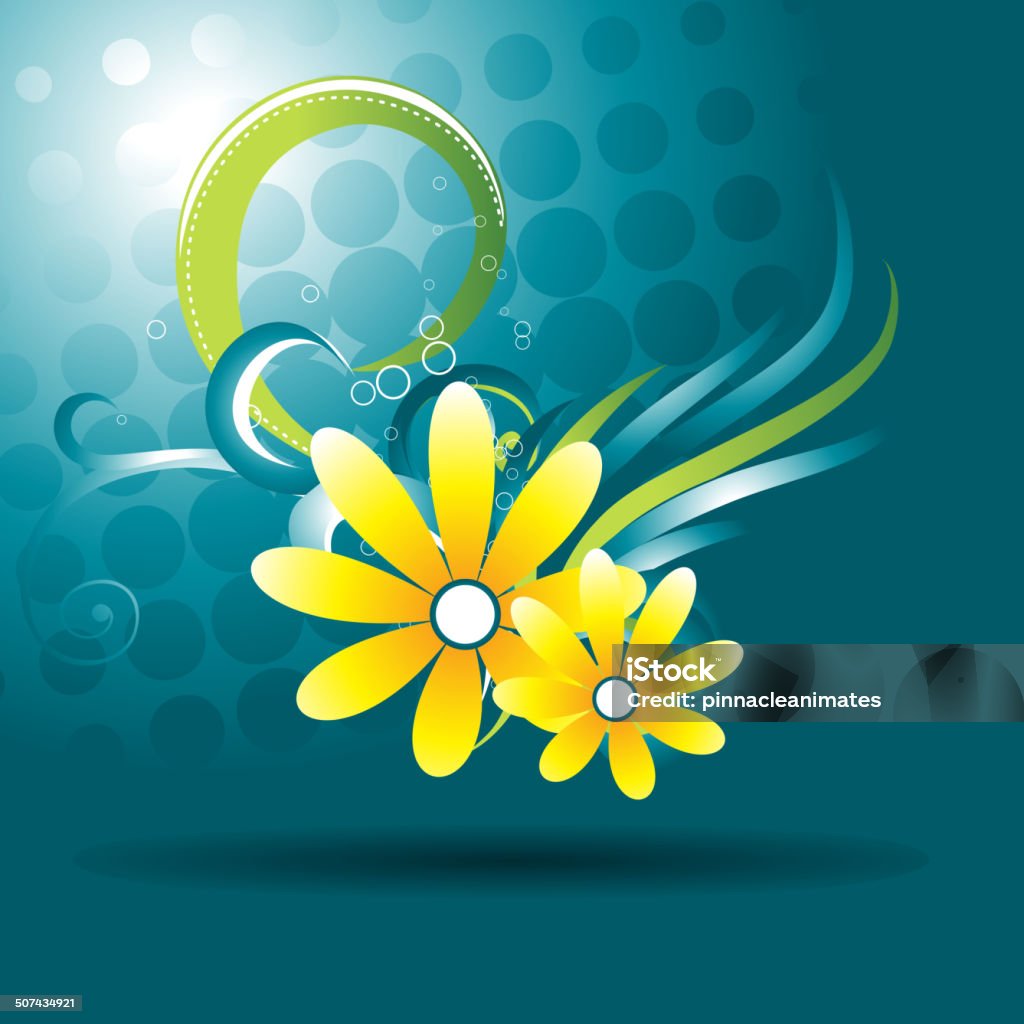 vector beautiful flower vector beautiful flower with floral around it Abstract stock vector
