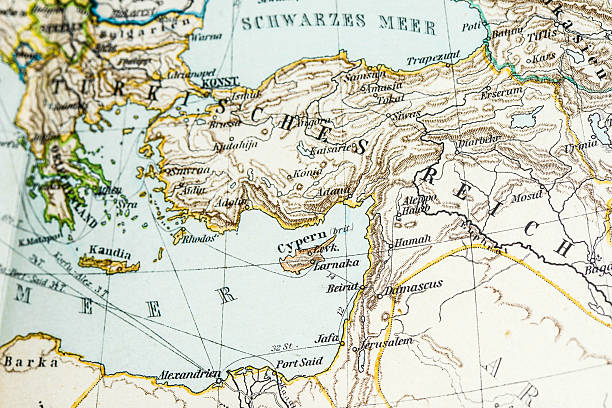 istock Antique German atlas map close up: Cyprus, Turkey and Middle-East 507435309