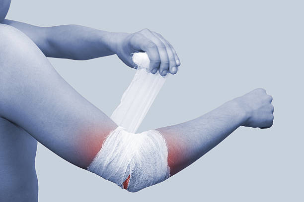 istock Pain in hand. The bandage 507435319