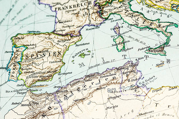 istock Antique German atlas map: Southern Europe and North Africa 507435323