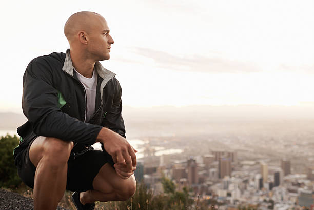istock Enjoying the view after his early morning run 507435505