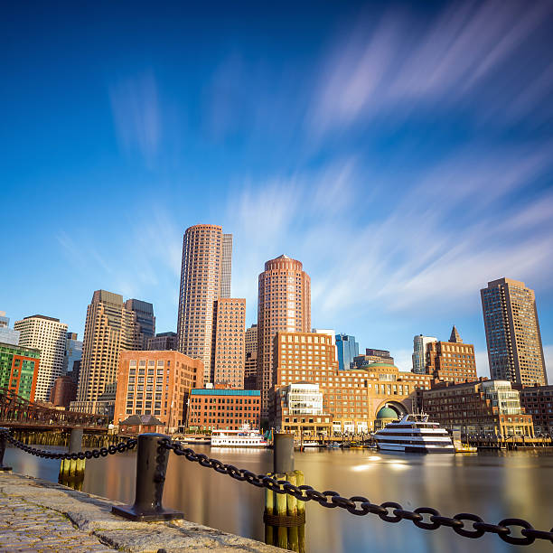 istock Boston Harbor and Financial District in Boston 507450553