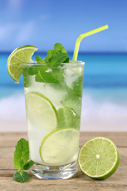 istock Mojito or Caipirinha cocktail on the beach 507450695