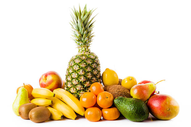 istock Fresh fruits isolated on a white . 507451199
