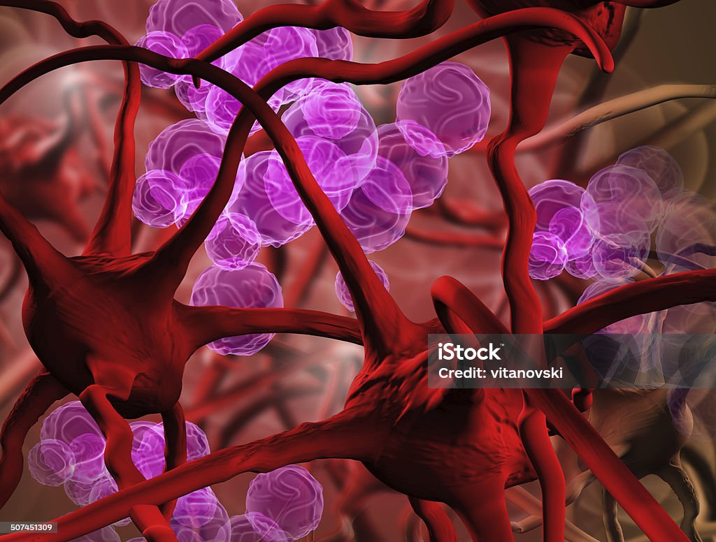 anemia Red blood cells. Blood elements close up Blood Stock Photo