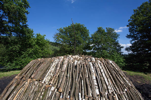 istock fresh made charcoal kiln in german forest 507451727
