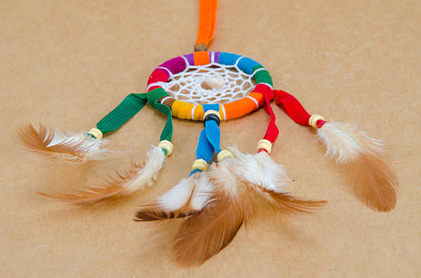 istock Dream-catcher on the vintage brown background 507451835