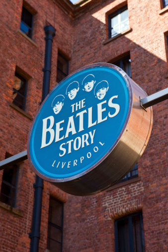 Liverpool, UK - April 18, 2014: The 'Beatles Story' Exhibition in Liverpool on 18th April 2014.