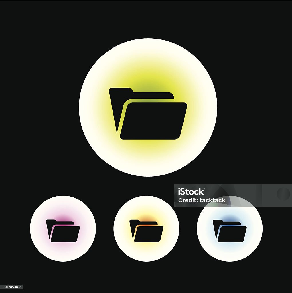 folder symbol folder symbol in black background Animal Markings stock vector