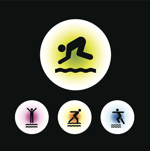sport wodny symbol - orange county california beach stock illustrations