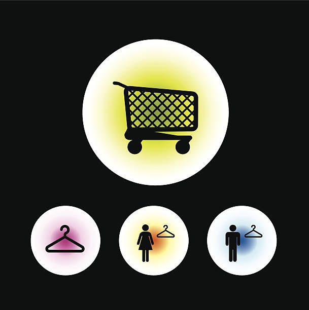 торговый символ - information sign shopping cart web address sign stock illustrations