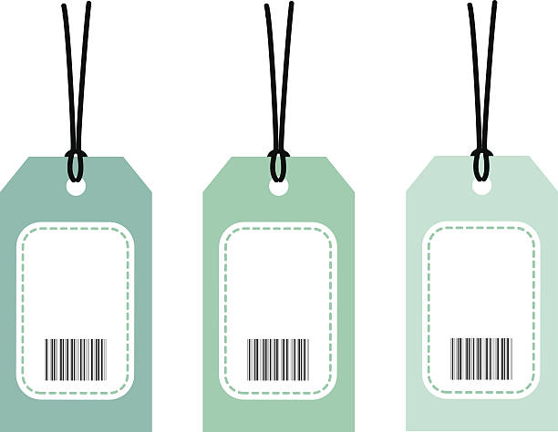 ilustrações, clipart, desenhos animados e ícones de etiqueta de identificação de código de barras - price tag label gift tag symbol