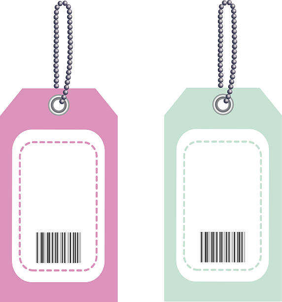 ilustrações, clipart, desenhos animados e ícones de etiqueta de identificação de código de barras - price tag label gift tag symbol