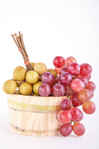 istock longans and red grapes in a rustic wooden bucket 507454063