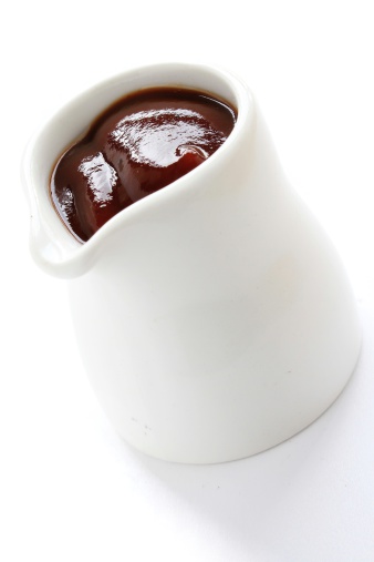 sauce in pouring jug