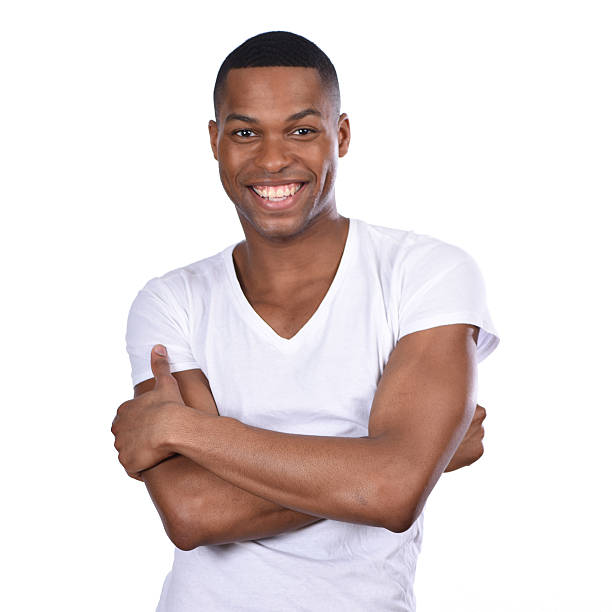 Happy young man stock photo