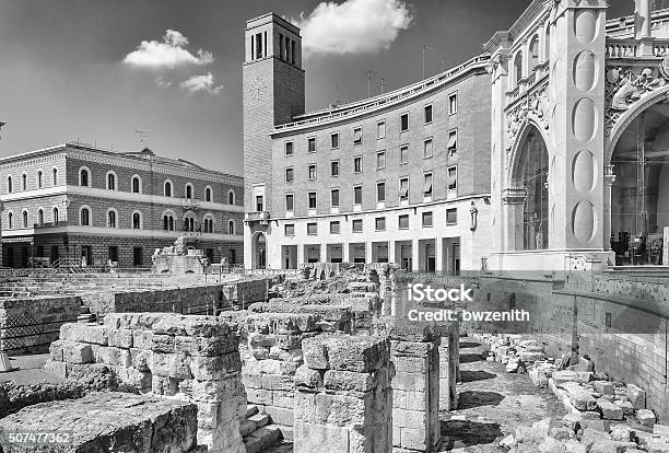 The Roman Amphitheatre In Santoronzo Square Lecce Italy Stock Photo - Download Image Now