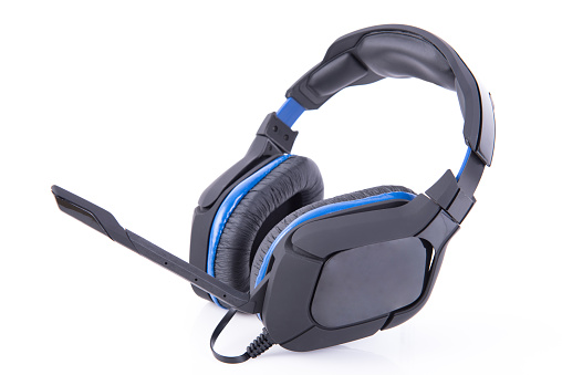 Gaming Headset with microphone on white background