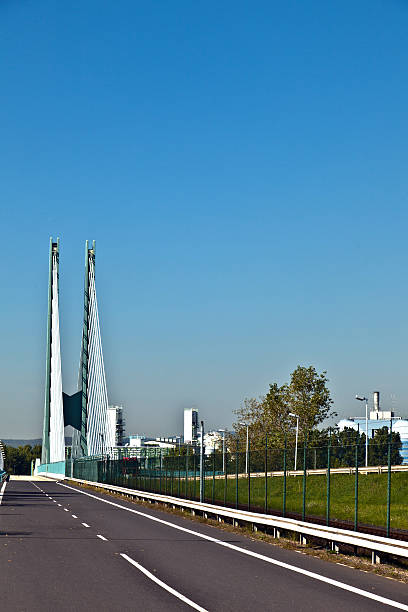 istock bridge in Industry Park   near Frankfurt 507482280